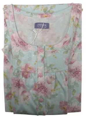 Linclalor Camicia da Notte Manica Corta Serafino Raglan (Cielo, 60)