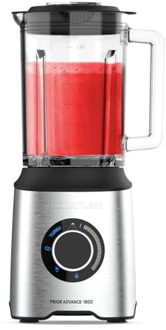 Taurus - Batidora de Vaso Potente 1800W | 20 Velocidades TURBO + 4 Funciones| Picahielo | Smoothie | Apto para Lavavajillas | 6 Cuchillas | BPA Free