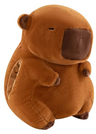 Plush Hand Warmer Pillow, Multifunction Soft Stuffed Capybara warmi-es, Kids Winter Cartoon Plush Toys Hand Warmer, Winter Hugging Pillowfor Adults & Children