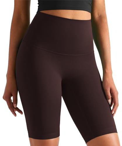 JTSONN Shorts de Sport Femme Taille Haute Cycliste Legging Court Anti Frottement Cuisse Short Running Longueur Genou Yoga Shorts Gym Running Fitness