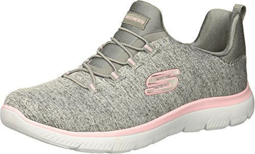 Skechers Summit - Quick Getaway Grey/Light Pink 8 C - Wide