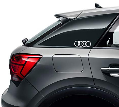 Audi 8W0064317D Dekorfolie Ringe Logo Emblem Sticker Aufkleber silber