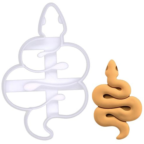 BAKERLOGY Emporte-pièce Serpent - Conception détaillée d'emporte-pièces pour la pâtisserie et l'artisanat, adaptée au fondant, à la pâte, à l'argile
