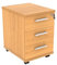 office hippo Strapazierfähiger Rollschrank mit 3 Schubladen, beweglicher Büroschrank mit abschließbarem Stauraum, Holz, Norwegische Buche, 40,4 x 50 x 59,5 cm
