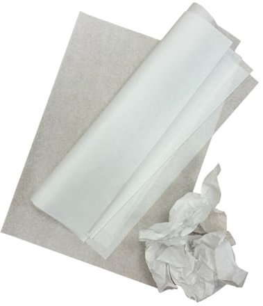 RECYCOOL Weißem Seidenpapier 50cm x 70cm| 50er-Packung, recycelbar, biologisch abbaubar, kompostierbar, ideal zum Verpacken von Geschenken, zum Basteln, zur saisonalen Dekoration