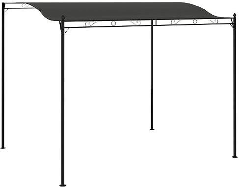 Gecheer Gazebo,Tendalino,Pegolato,Pergola,da Giardino,Esterno,Patio,Terrazzo,in Tessuto,Antracite,Struttura in Acciaio,3x2,4 m,Gazebo da Giardino con Struttura in Acciaio,Gazebo Pergola