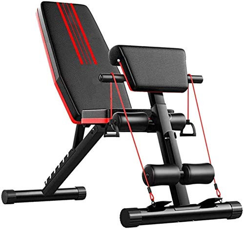CAFIEDR Tabouret d'haltères Pliable, utilisable comme Banc Plat/Banc incliné, Banc d'haltérophilie réglable, Banc de Musculation Pliable, Charge maximale 200Kg