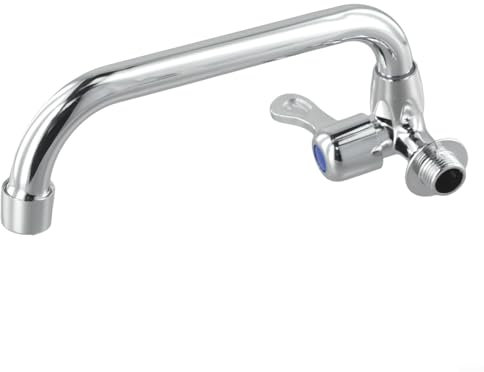 Grifo de cocina de latón confiable, grifo monomando montado en la pared, agua fría, grifo mezclador para fregadero de cocina con spray extraíble