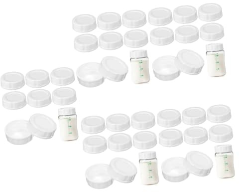 VICASKY 40pièces Bouchons De Bouteille Pour Nourriture Couvercles De Biberon Étanches Pour Biberons à Large Goulot Remplacement Pratique Pour Voyage Et Allaitement
