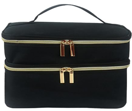 Bolsa de almacenamiento de suministros de costura con compartimentos, organizador de accesorios de costura de doble capa, caja de costura vacía, organizador de herramientas de costura y almacenamiento