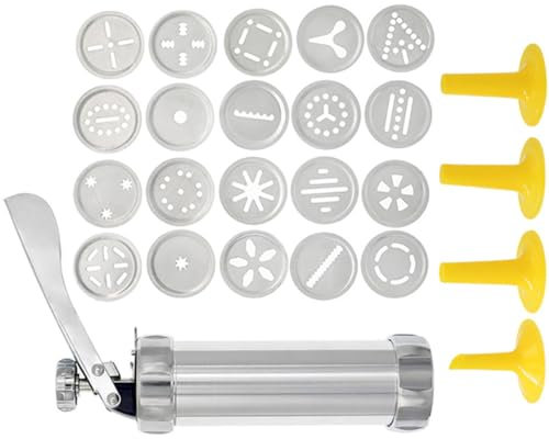 Amosfun Juego De Herramientas Multifuncional Para Decoración De Pasteles Herramientas De Glaseado y Manga Pastelera Prensa Para Galletas