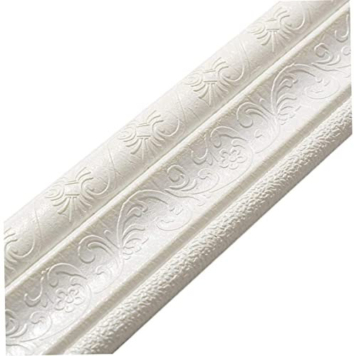 Liummrcy Trimen de Pared de Espuma Auto Adhesivo moldura Flexible Borde de Papel Tapiz pegajoso Borde para Espejo de Puerta 2.35m, Papel Tapiz Bordes