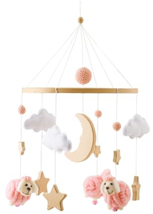 Fierudeng Crib Mobile Para Bebés, Música Móvil Para Cuna | Música Móvil Juguete Portátil Boho Para 0-3 Bebés Cochecito Decoración