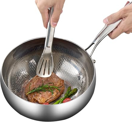 Wokpanna Non-stick titanbeläggning, rostbeständig, snabbuppvärmning