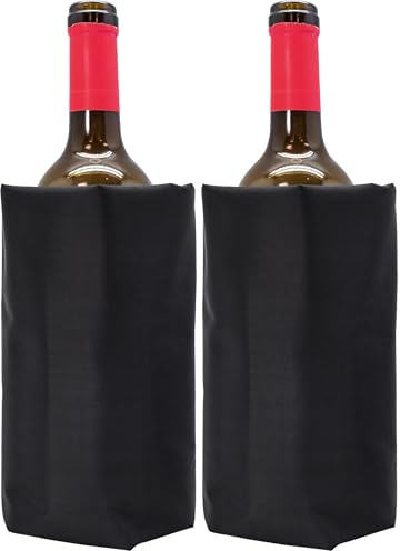 VB VIN BOUQUET FIE 1202 Raffreddatore per Bottiglie Regolabile con elastico nero (Confezione da 2)
