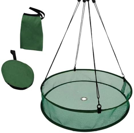 JcvPot Feeder Silo for Birds, Bird Feeder Collection Tray with Net, Floor Feeding Station for Birds, Feeding Column with Crumb Tray, Bird Feeder for Garden, Balcony, 50.8 cm Height, Green