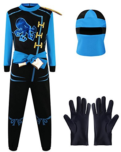 Katara 1771 (Plusieurs Modèles) Combinaison De Guerrier Ninja Pour Garçons, Dégusiement Jay Walker - Taille M (6-8 Ans)