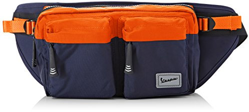 Vespa Unisex Weekend Rucksack, Blau (Blau/Orange)