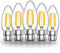 Luxvista 4W C35 B22 LED Candle Filament Bulb Dimmable Bayonet Cap BC Vintage Edison Candle Light Bulbs Warm White 2700K No Flash Equivalent 35-40W Incandescent Antique Bulbs (5-Pack)