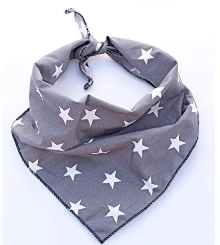 Pet Pooch Boutique Star Bandana für Hunde, Größe XS, Grau, XS