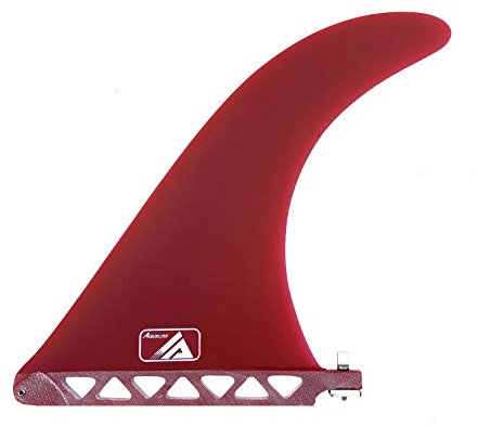 AQUBONA Aleta de fibra de vidrio para surf y SUP de 25,4 cm, tornillo de aleta sin herramientas, repuesto de aleta central SUP de 10 pulgadas para longboard, tabla de surf y tabla de remo