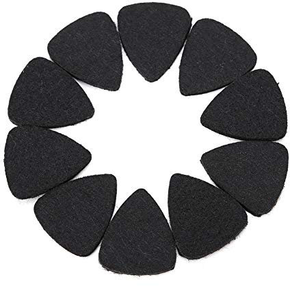 Vbest Life Musik Filz Plektrum für Ukulele und Gitarre - 3mm Wollfilz Plektren in Schwarz Grau - Instrument Zubehör (Schwarz)