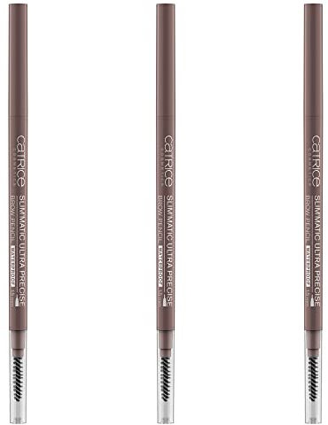 Catrice Augenbrauenstift - Catrice Slim'Matic Ultra Precise Brow Pencil, mit Augenbrauen Bürste, 3er Pack (3x0,05g), Nr. 030 Dark