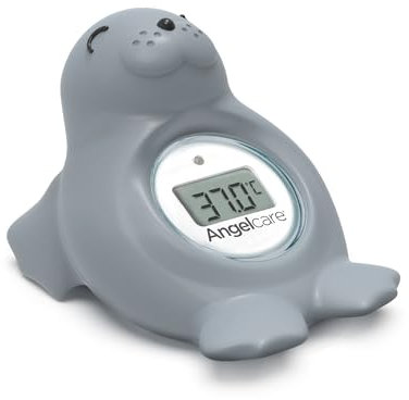 Angelcare Happy Seal Baby Bath Room Thermometer, GREY