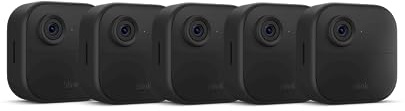 Blink Outdoor 4 – Wireless smart security camera, two-year battery, 1080p HD day and infrared night live view, two-way talk – 5 camera system