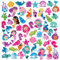 Baker Ross FC823 Meerjungfrau Moosgummi Sticker - 200 Stück, Großpackung Schaumstoff Aufkleber für Kinder zum Basteln, Gestalten und Dekorieren, Bastelmaterial für Schultüten