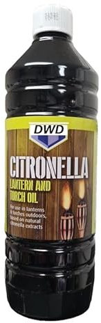 DWD® Citronella Outdoor Lantern & Torch Oil 1 Litre for use in Oil Lamps Garden Torches Tiki Torches,Natural Extracts, Insect Repellant, Light Up The Garden Camping Area & Also Keep The Bugs Away (1)