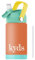 kyds® Trinkflasche Kinder, Thermo Edelstahl Wasserflasche, Auslaufsicher, mit Trinkhalm, hygienischer Klappdeckel, BPA-frei, spülmaschinenfester Deckel, Trinkflasche für Schule Sport