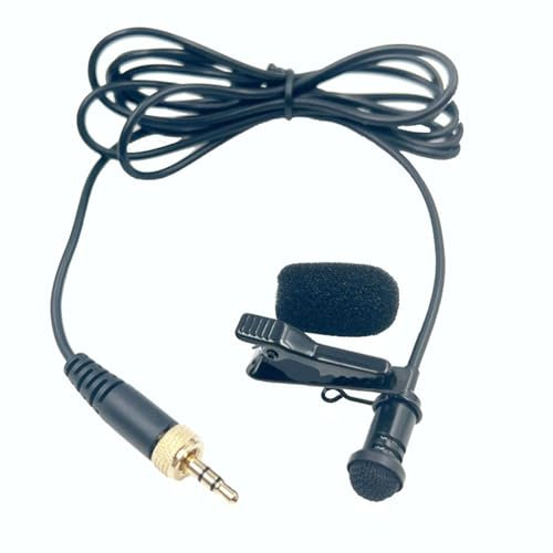 MICMXMO Lavalier Lapel Mikrofon Kompatibel mit Sennheiser EW100 EW300 EW500 SK100 Wireless Sender, 3,5 mm TRS Omnidirektional Kondensator Lav-Mikrofon zum Anstecken für Streaming Vlog 1.5M