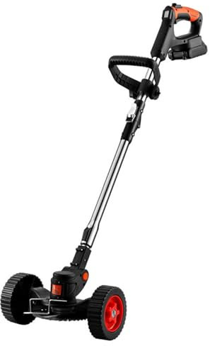 KHZKHC Vikbar batterigrästrimmer, gräsklipparverktyg, sladdlös ogräs, elektrisk ogräsmedel, 90° vikbar kropp, teleskopisk räckvidd på 1 till 30 cm, äldre ogräs
