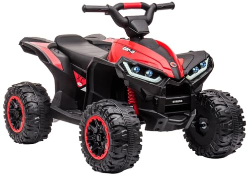 Quad Elettrico Per Bambini Con Batteria Ricaricabile 12V, Macchina Elettrica Per Bambini Con Musica, Clacson, Velocità Elevate e Basse, Luci a Led, Regali Per Bambini 3-6 Anni