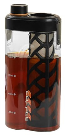 Nuyhgtr Preparadores de Café en Frío - Máquina de Café Helado,Botella Antifugas con Filtro Fino de 350 Mallas Portátil para Té Hogar Viaje Camping y Bebidas Saborizadas