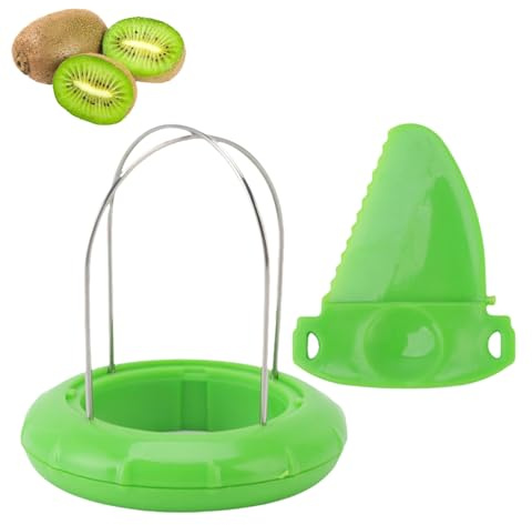 Pelador de kiwis 2 en 1, cortador de kiwis, pelador de frutas de acero inoxidable, cortador de frutas multifuncional con mango de fácil agarre para una preparación rápida de