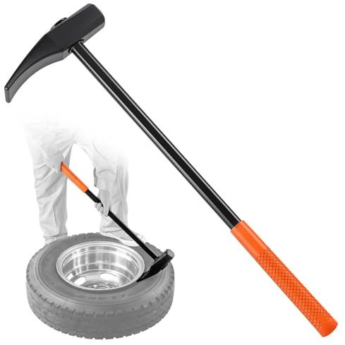 VEVOR Kit Attrezzo per Montaggio dei Pneumatici Manico da 81 cm, Utensili per Montaggio Smontaggio Pneumatici con Stallonatore a Forma di Becco d'Anatra, Riparazione da Officina Garage Veicoli