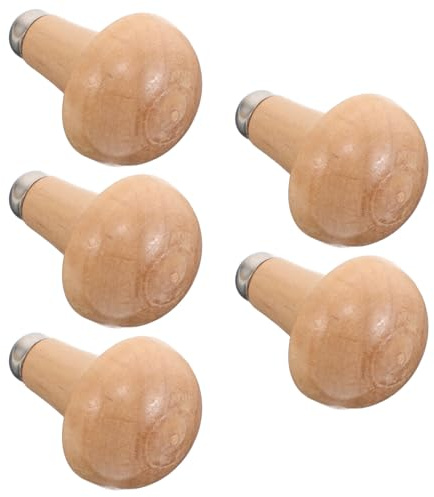 BESPORTBLE 5 Piezas Mango de Buril Ergonómico de Madera y Metal Agarre Cómodo para Tareas de Grabado y Suministros para Buriles Profesionales y Aficionados