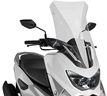 8121 - accessoire de pare-brise à main en forme de dôme v-techline compatible avec Y.A.M.A.H.A. nmax 125 2015-2020 COULEUR TRANSPARENTE