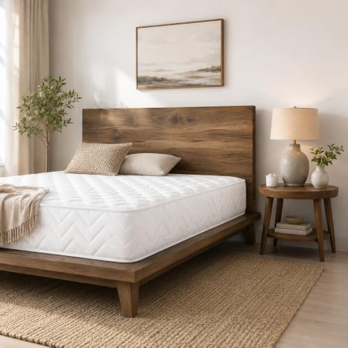 Starlight Beds CoolTouch Sprung Shorty Mattress | Memory Foam Layer, Coil Spring, Budget Friendly, Soft Comfort, UK Manufacturer, Rolled & Boxed, 2ft6 x 5ft9, (75x175x18cm)