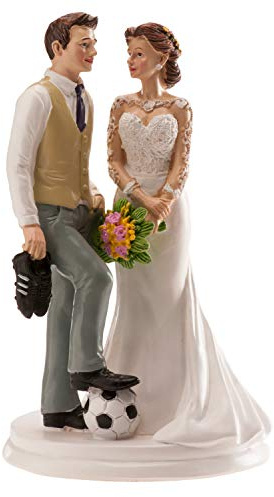 Dekora - 305010 Figurine Sujet du Foot pour Le Gateau de Mariage 20cm