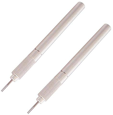 2 Pieces Paper Quilling Tools Quilling Slotted Tools Handmade Rolling Curling Quilling Needle Pen Quilling Paper Pen Paper Craft Tool for Art Craft DIY Paper Cardmaking Project, Silver