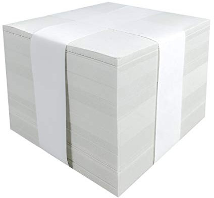 EventLicht.com Notizzettel Zettelbox Nachfüllset Recyclingpapier | 10 x 10 cm | unbedruckt lose (800 Blatt)