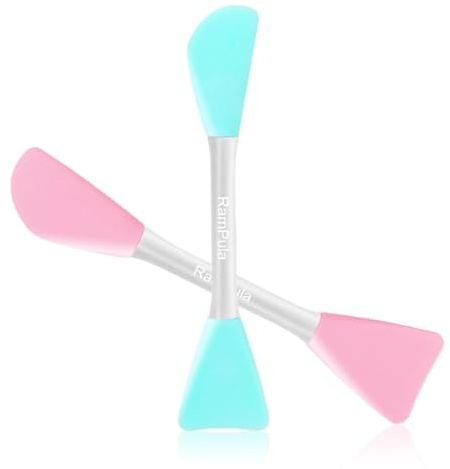 RamPula Silicone Face Mask Brush, Facial Mud Mask Applicator Brush Flexible for Applying Facial Mask,Sleeping Mask,Clay Mask,Body Lotion Mask Beauty Tools Makeup Brushes Applicator