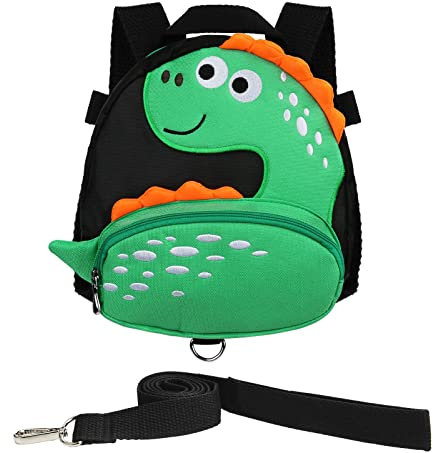 Kleinkind Anti-Verlorener Rucksack, Yuepin Schön Eule Baby Rucksack mit Sicherheitsleine für Alter 1-5 Jahre Alte Kinder (Dinosaurier Rucksack)