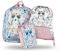 Baagl Schulranzen Mädchen Set 3 Teilig, Shelly Hartschalen Schultasche ab 1. Klasse, Ergonomische Grundschule Ranzen mit Brustgurt (Waschbär)