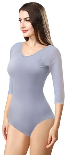 ROYAL SMEELA body danza adulto donne body ballerina per le donne nero body Balletto ginnastica Danza body da ballo body Leotard balletto body,body per danza classica donna,body+danza sport Bianco