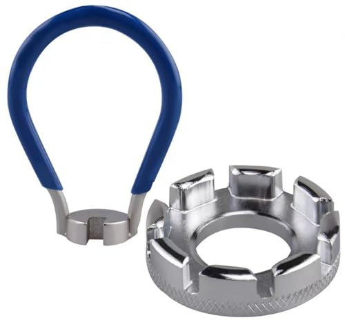 LiJuanWang Speichenschlüssel für Fahrräder,Speichenschlüssel Fahrrad aus Stahl,Fahrradspeichen,Größe 10-15 Universal Speichenspanner,Fahrrad Speichenschlüssel,Fahrradzubehör,mit Bike Reifenheber