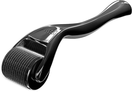 Micro Needling Roller Beard Roller 540 Stainless Steel Micro Needling Roller for Hair Body Home Use (Black)